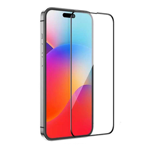 Защитное стекло для iPhone 15 Pro, G5, HOCO, Full screen silk screen HD tempered glass, черное