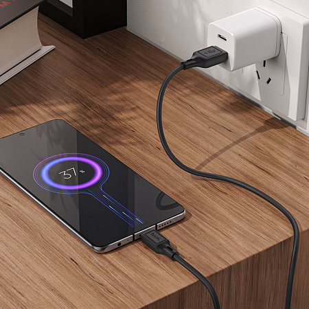 USB Кабель Micro, HOCO, X90, силиконовый, 1м, черный