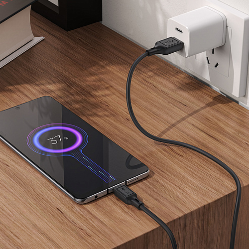 USB Кабель Micro, HOCO, X90, силиконовый, 1м, черный