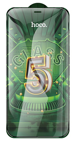 Защитное стекло на iPhone 12 (6.1)/12 Pro (6.1) G12, HOCO, Full screen HD 5D large arc tempered glass, черное