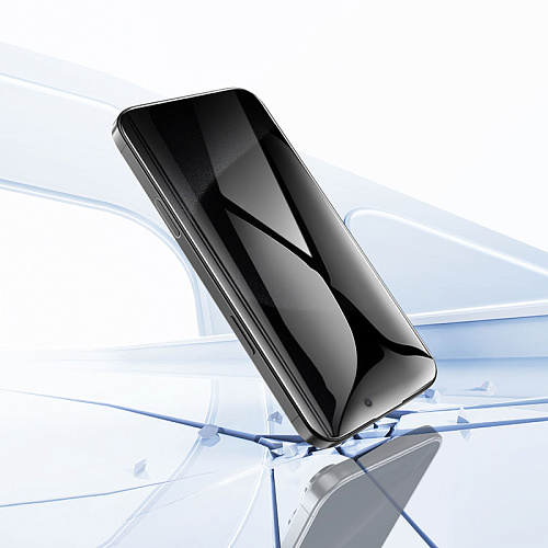 Защитное стекло для iPhone 15 Pro, G777 Plus, HOCO, anti-static, антишпион, черное