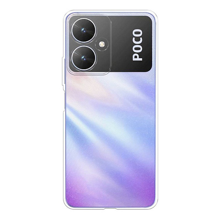 Чехол силиконовый для Xiaomi Poco M6 (4G)/Redmi 13 (4G/5G), c защитой камеры, X-CASE, прозрачный