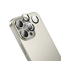 Защитное стекло для iPhone 16 Pro/16 Pro Max, V15, HOCO, на заднюю камеру, титановое золото