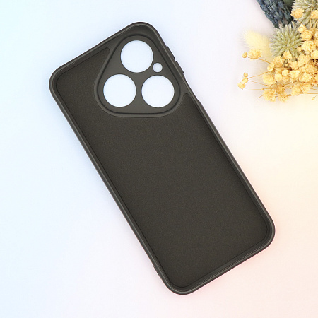 Чехол силиконовый для Huawei Pura 80, с микрофиброй внутри, с защитой камеры, X-CASE, черный