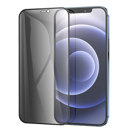 Защитное стекло на iPhone 12 (6.1)/12 Pro (6.1) A34 Plus, HOCO, Антишпионское стекло, черное