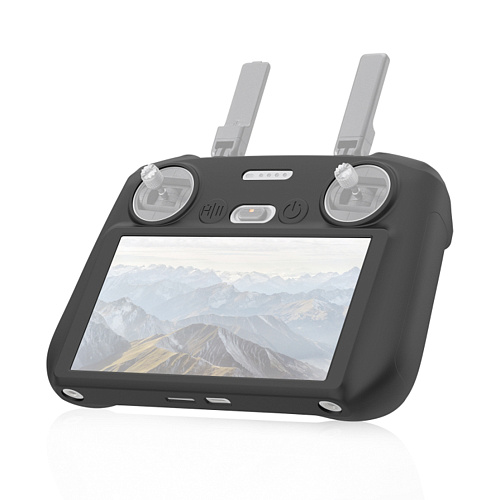 Силиконовый чехол для пульта DJI Mini 4 Pro / Air 3 / DJI RC 2 с экраном, PULUZ, черный