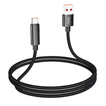 USB Кабель Type-C, HOCO, U125, 1.2м, 5A с дисплеем, черный