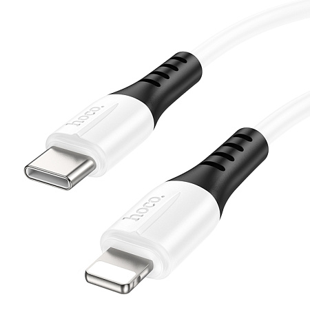 Кабель Lightning to Type-C (PD), HOCO, X82, 1м, силиконовый, белый