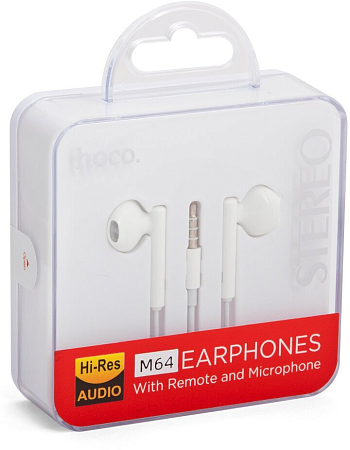   M64 Melodious wire control earphones, HOCO, 