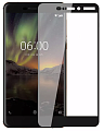 Защитное стекло на Nokia 6, 9D, черный, X-CASE