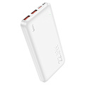 Универсальный Доп. Аккумулятор 10000mAh, J101, HOCO, выход: 2 USB (22.5W)+1 PD (20W), белый