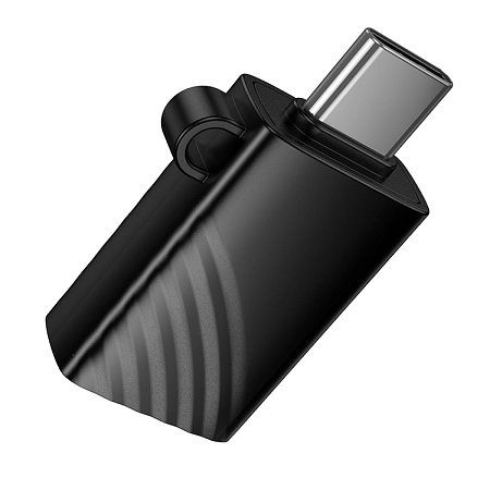 Картридер Type-C, HB53, HOCO, поддержка microSD карт, черный