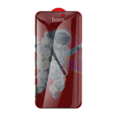 Защитное стекло для iPhone 15 Pro, G15, HOCO, Guardian shield series full-screen anti-spy tempered glass, черное