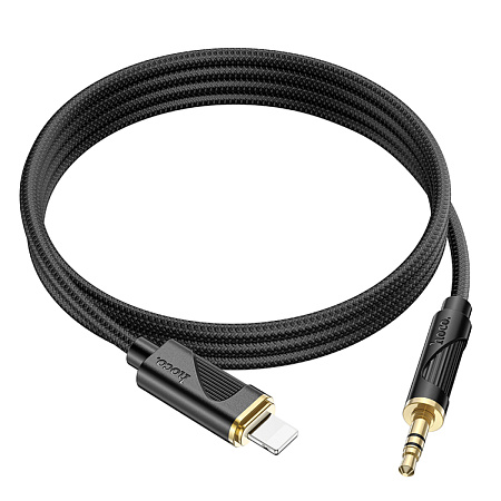 AUX Audio кабель 3,5 мм на Lightning, UPA30, HOCO, черный