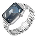 Ремешок на руку для Apple Watch 44/45/46/49 мм, HOCO, WA32, стальной, серебристый
