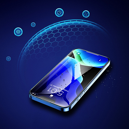 Защитное стекло на iPhone 12 (6.1)/12 Pro (6.1) A34, HOCO, 9D large arc dustproof glass, черное