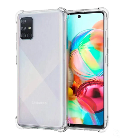 Чехол силиконовый для Samsung Galaxy A52 (4G/5G)/A52S, усиленные края, с защитой камеры, X-CASE, прозрачный