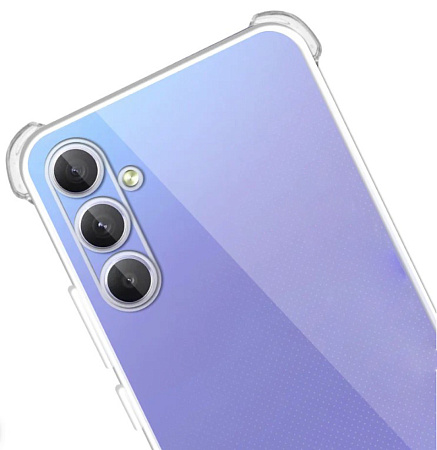 Чехол силиконовый для Samsung Galaxy A14 (4G/5G), усиленные края, с защитой камеры, X-CASE, прозрачный