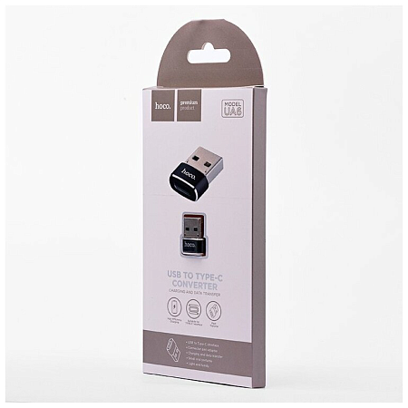 Переходник с USB-A на Type-C, HOCO, UA6
