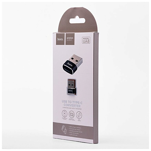 Переходник с USB-A на Type-C, HOCO, UA6
