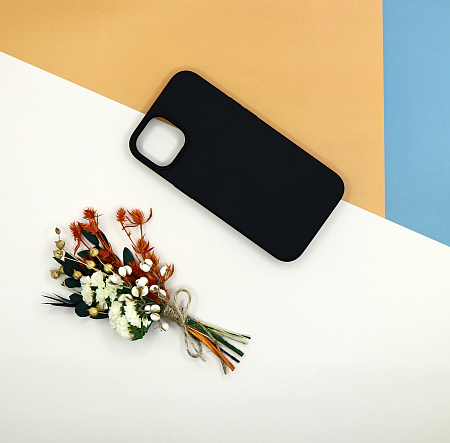 Чехол - накладка для iPhone 13, Silicon Case, без лого, черный