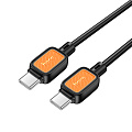 Кабель Type-C на Type-C, HOCO, X108, силиконовый, 1м, 60W, черный