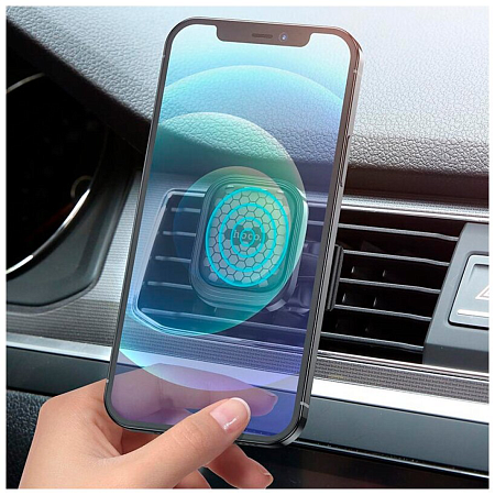 Держатель автомобильный на решетку магнитный, S49, HOCO, черный