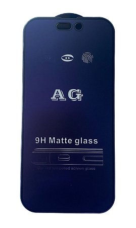 Защитное стекло на iPhone 14 Pro (6.1), Anti-blue ray матовый, черный, X-CASE