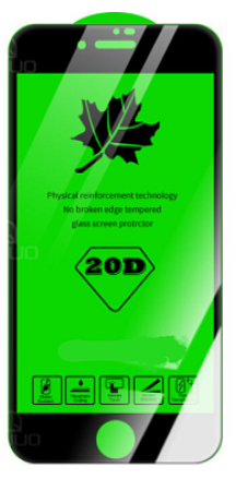 Защитное стекло на iPhone 7/8/SE (2020), 20D, черное, X-CASE