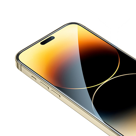 Защитное стекло для iPhone 14 Pro Max, G1, HOCO, Flash attach full screen silk screen, черное