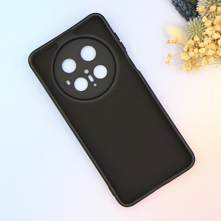Чехол силиконовый для Huawei Mate 70 Pro, с микрофиброй внутри, с защитой камеры, X-CASE, черный