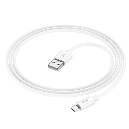 USB Кабель Micro, HOCO, X87, силиконовый, 1м, белый