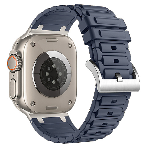 Ремешок на руку для Apple Watch 44/45/46/49 мм, HOCO, WA35, силиконовый, синий