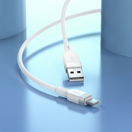 Usb кабель Type-C, HOCO, X109, силиконовый, 1м, белый