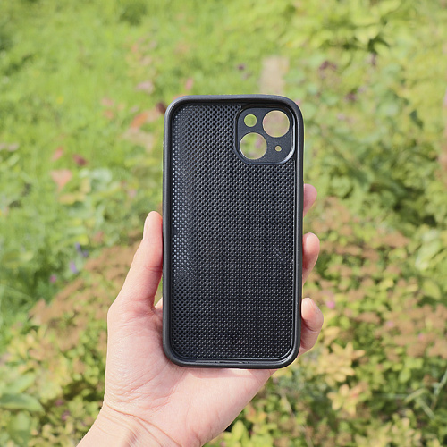 Чехол силиконовый для iPhone 14 (6.1), Плетеный, DU DU, красный