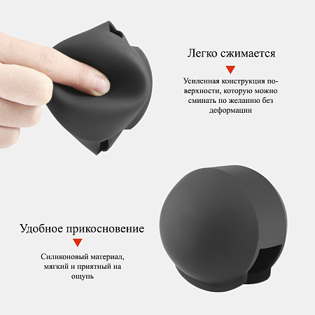Силиконовый чехол для защиты линзы чехла для дайвинга для Insta360 X5/X4/X3, PULUZ, черный