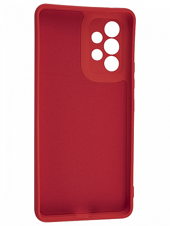 Чехол силиконовый для Samsung Galaxy A53 (5G), good quality, с защитой камеры, X-CASE, красный