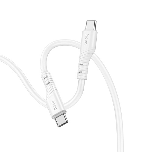 Кабель Type-C на Type-C, HOCO, X97, 1м, силиконовый, 60W, белый