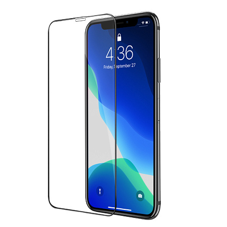 Защитное стекло на iPhone 12 (6.1)/12 Pro (6.1) G10, HOCO, Full screen HD anti-static tempered glass, черное