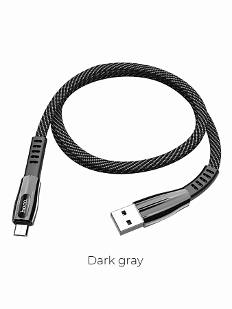 USB Кабель Micro, HOCO, U70, темно-серый