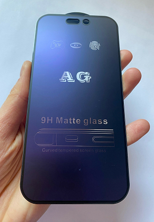 Защитное стекло на iPhone 14 Pro (6.1), Anti-blue ray матовый, черный, X-CASE