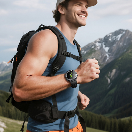 Умные часы Y37 Smart watch Hoco с поддержкой звонков и GPS, черные