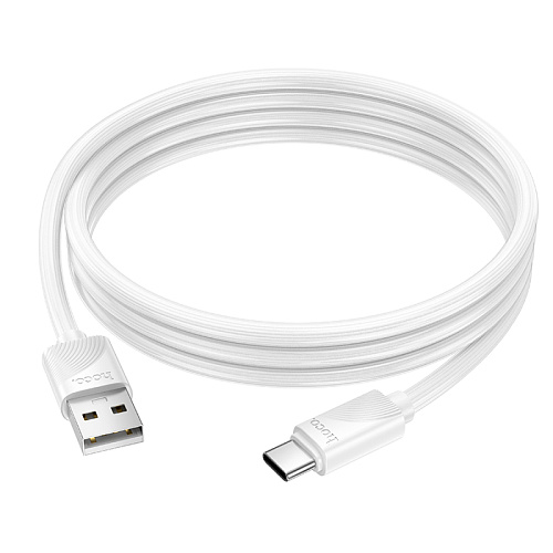 USB Кабель Type-C, HOCO, X114, длина 1 метр, ток до 3А, цвет белый
