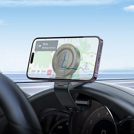 Держатель автомобильный на козырек приборной панели Magsafe, H60, HOCO, черный