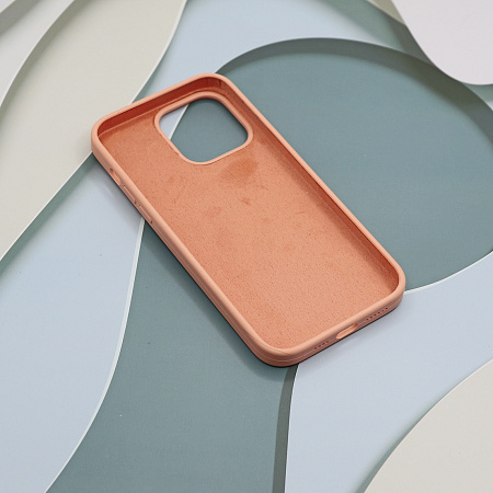 Чехол-накладка для iPhone 14 Pro Max, Silicon Case, без лого, лососевый