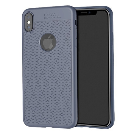 Чехол силиконовый для iPhone XS Max, Admire series protective case, HOCO, синий