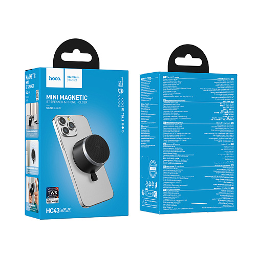 Колонка HC43 Surpass Bluetooth speaker, HOCO, с Magsafe, цвет черный
