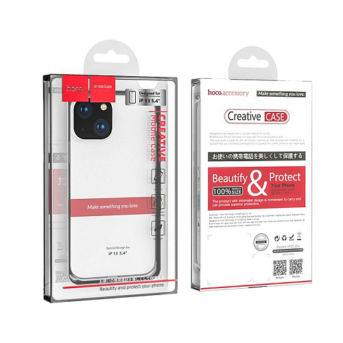 Чехол силиконовый для iPhone 13 mini (5.4), Light series TPU, HOCO, прозрачный