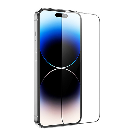 Защитное стекло на iPhone 14 Pro Max (6.7), 10D, черное, АКЦИЯ+НАКЛЕЙКА В ПОДАРОК
