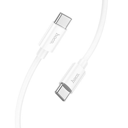 Кабель Type-C на Type-C, HOCO, X87, 1м, силиконовый, 60W, белый